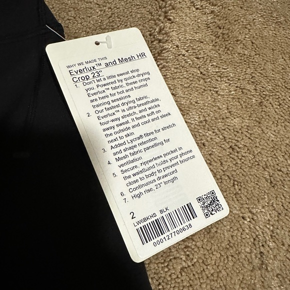 NWT lulu leggings size 2 - Picture 5 of 6